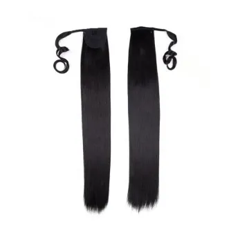 Rebecca Long Straight 30 Inch Wrap Around Clip In Ponytail Hair Extension Heat Resistant Synthetic Pony Tail Fake Synthetic Hair