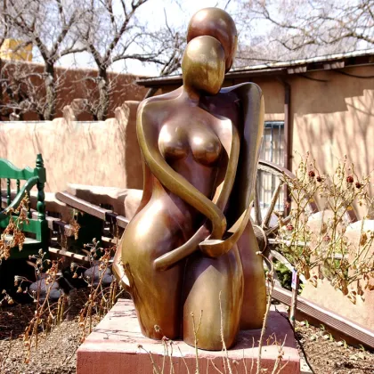 Custom modern garden art bronze abstract metal henry moore sculpture