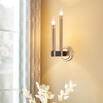 Luxury Modern Hotel Lobby LED Wall Light - Iron Copper Bracket