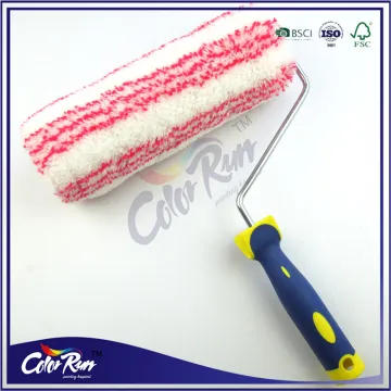 ColorRun 9'' Acrylic Fabric Rubber Plastic Handle Paint Roller Set