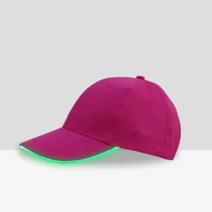 Custom logo baseball cap with built-in led light