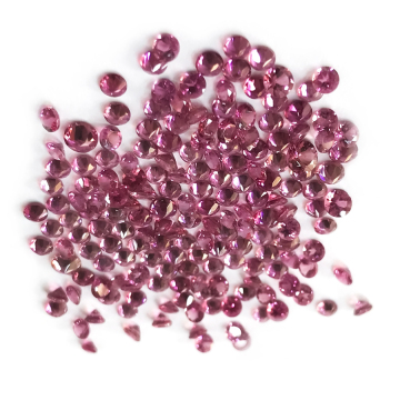 Natural Faceted Pink Tourmaline Round Diamond Cutting