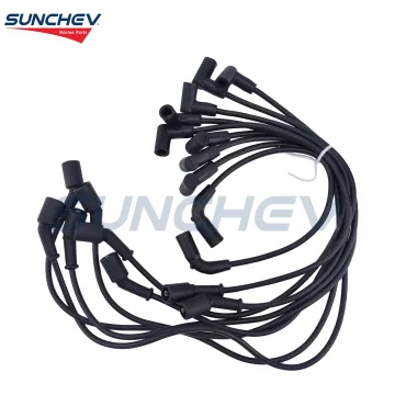 SUNCHEV Ignition Wire Kit Spark Plug Wire 84-863656A1 For Mercury Mercruiser MPI Flat Cap V8