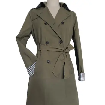 Cotton/Polyamide Waterproof  Women Trenchcoat