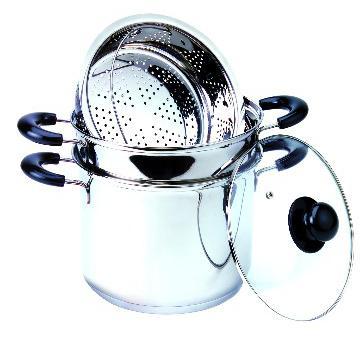 Stainless Steel Straight pot set with Tri-ply and filter design