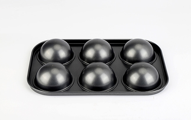 6-cavity carbon steel semicircle muffin pan-gray004