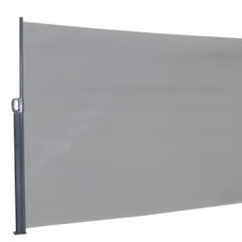 Aldi Double Folding Arm Awning with Green Fence Privacy Screen Windscreen