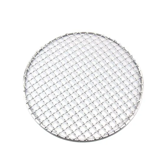 26cm Stainless Steel Korean Style Circular Grill Net for Perfect Grilling