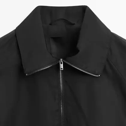 Women's zipper detail technology fabric sportswear