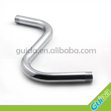 Brass Polished Chrome Solid Brass S-Shaped Shower Arm