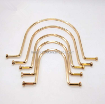 Factory Supply 140mm Metal Gold Leather Bag Handle Accessories
