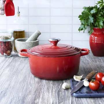 multicoloured Cast Iron Casserole Saucepans Pot enamel casserole Dutch wok