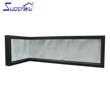 Corner Bay Aluminium Low-E المزدوج المزدوج نافذة ثابتة لعزل الحرارة