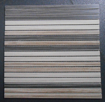 Strip Wooden Looks Porcelain Mosaic Tile