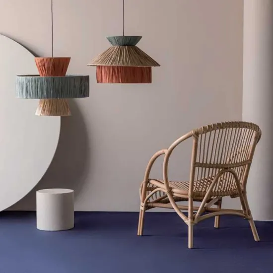 Custom Simple Rattan Chandelier Pendant Light for Projects