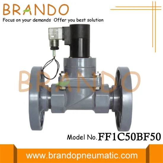 2'' DN50 Flanged Anti Corrosion Resistance CPVC Solenoid Valve
