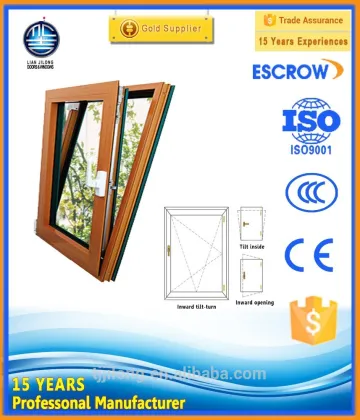 Solid Wood And Aluminum Composite Window Open Inward Thickness 70mm