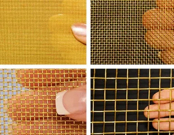 Red woven copper infused fabric wire mesh