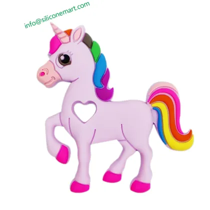unicorn food grade silicone baby teether wholesale
