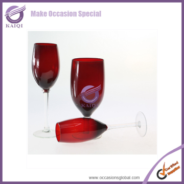 #17409 red wine glasses/decorative wine bottles