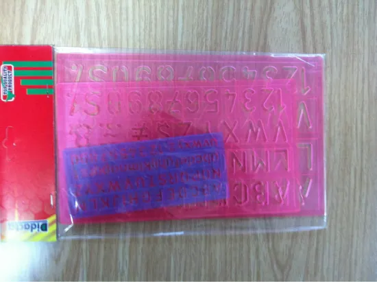 plastci letter ruler set
