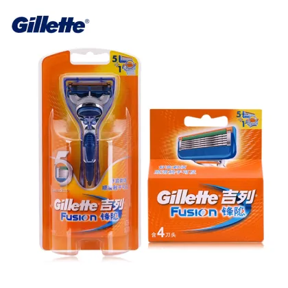 Genuine Gillette Fusion Razor 5 Layer Sharp for Safely Shaving Replacement Razor Blades Manual Straight Razor Face Care for Men