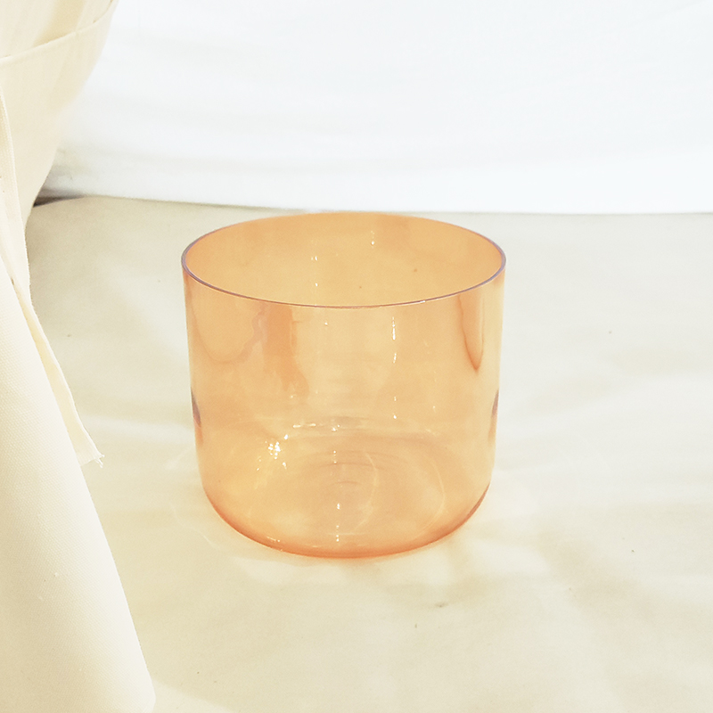 Highlight Golden-brown Clear Crystal Singing Bowl