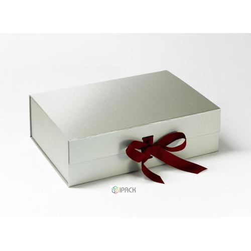Custom Paper Flip Top Gift Boxes with Ribbon