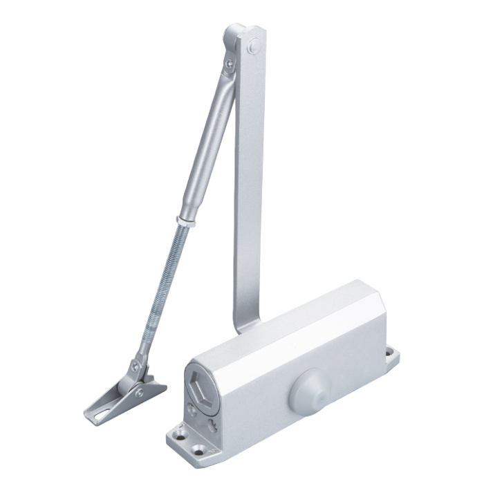 Гидравлический дверной доводчик средней мощности с фиксацией в открытом положении