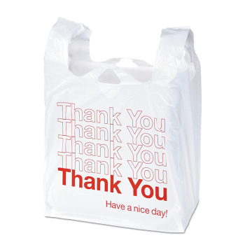 Own Logo Custom Printed Plastic Shopping T-Shirt Bag