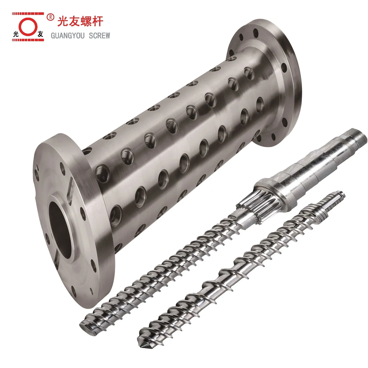 Chrome plated injection/extrusion screw at silindro