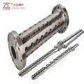 Chrome plated injection/extrusion screw at silindro