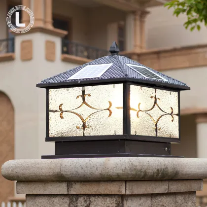 Waterproof Modern Metal Solar Gate Pillar Lights
