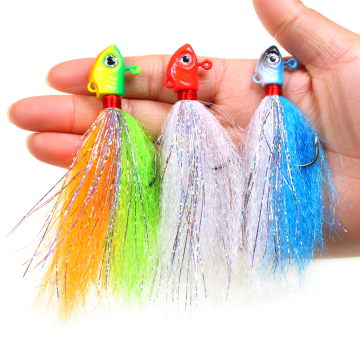 10g-20g Fishing Jig Heads with Flasher for Striped Bass and Saltwater/Freshwater Fishing