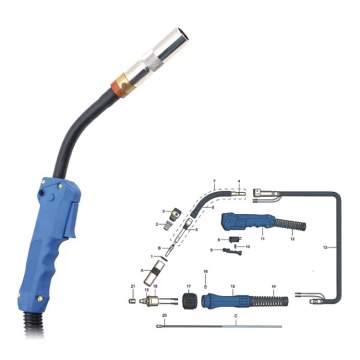 UWELD 500A 350A 250A CO2 MIG Welding Torch Gun - Welding Machine Spare Parts