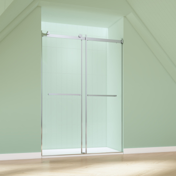 Frameless Alcove Barn Door Shower Enclosure
