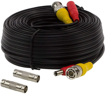 BNC Video Power Cable - 4 in 1 All-in-One HD-TVI HD-CVI AHD Analog for CCTV Security Cameras