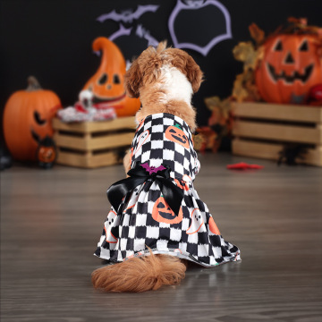 Halloween Pumpkin Dress and Chequered Dress for Dogs - Festival Halloween Pet Clothing
