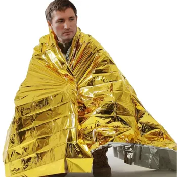 Ultralight Portable Folding Outdoor PET Silver Emergency Blanket - High Quality Factory Price