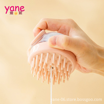 Hair Wash Brush with Liquid Silicone Massage Comb for Scalp Cleaning