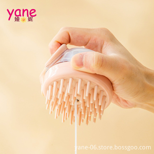 Hair Wash Brush with Liquid Silicone Massage Comb for Scalp Cleaning