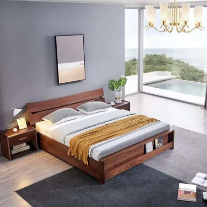 Customized Bedroom Furniture Bed Nordic Simplicity Double King Size Wall Bed