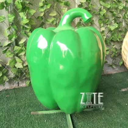 Garden vegetable sculpture resin fiberglass green pepper statue