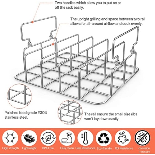 304 Stainless Steel Rib Rack For Grill