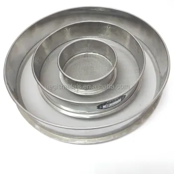 Stainless Steel Laboratory Powder Sieves: 8", 10", 12" with 10, 15, 20 Micron Frames