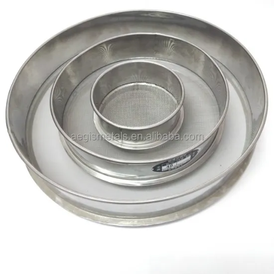 Stainless Steel Laboratory Powder Sieves: 8", 10", 12" with 10, 15, 20 Micron Frames