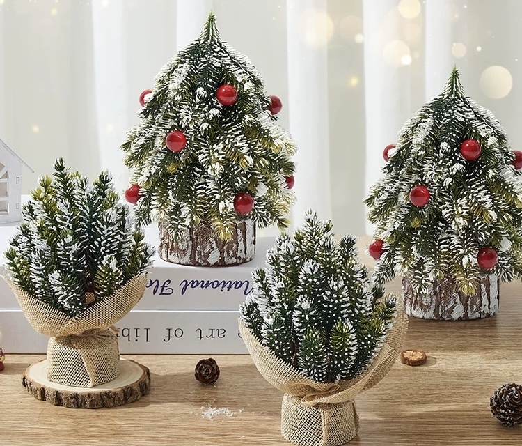 Christmas Red Gold Mini Christmas Tree