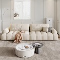 three-person technology cloth straight row sofa