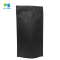 Custom food pack standup zipper top one way valve for coffee bag