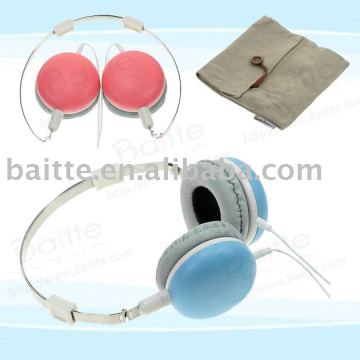 Portable stereo headphones